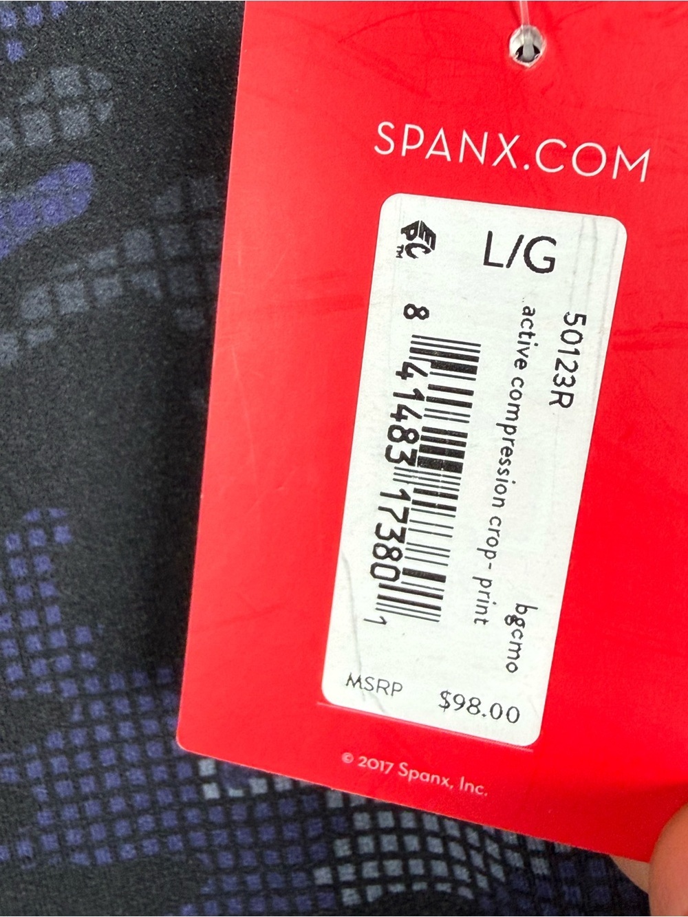 SPANX Crop compression Legging size L camo blue - Picture 2 of 7
